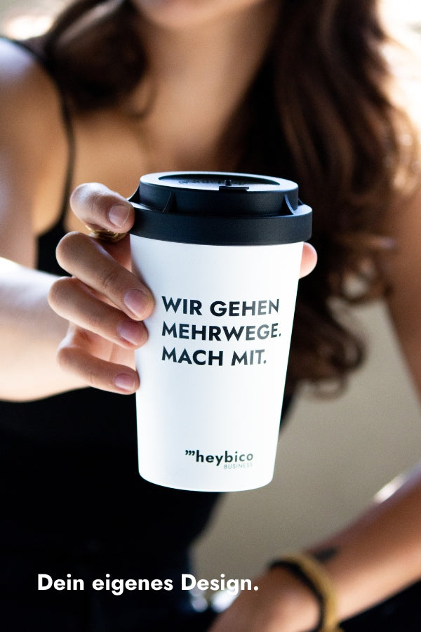 Nachhaltige Coffee to go Becher bedrucken lassen in deinem Design