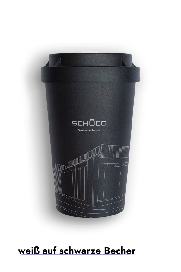 Nachhaltige Coffee to go Becher mit Firmenlogo
